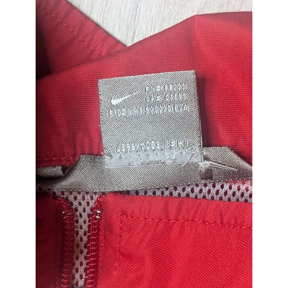 Vintage Nike Windbreaker Pullover Red 1/4 Q Zip Jacket Adult Large Vented 90's - Picture 5 of 11